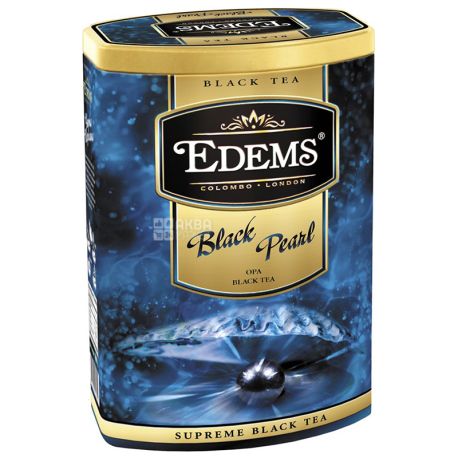 Edems, Black Pearl, 200г, Чай Едемс, Чорна перлина, чорний, крупнолистовий, ж / б