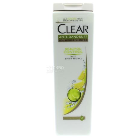 Clear Balance of fat for women Anti-dandruff shampoo, 400ml, plastic