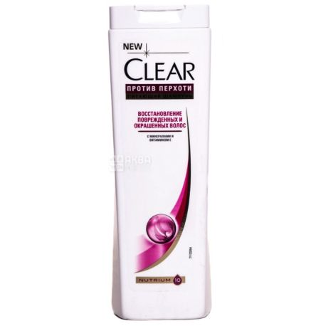 Clear Restoration of damaged and dyed hair For women Anti-dandruff shampoo, 400ml, plastic