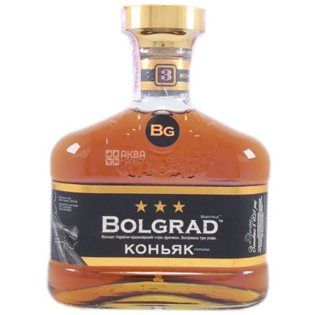 Bolgrad VS, Cognac of Ukraine, Ordinary 3 *, 40%, 0.5 L