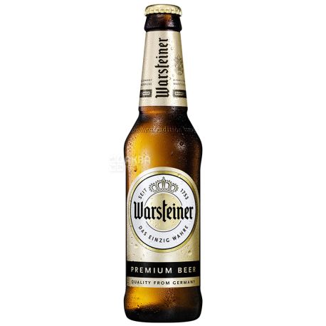 Warsteiner Premium, 0,33 л, Варштайнер, Пиво светлое, стекло