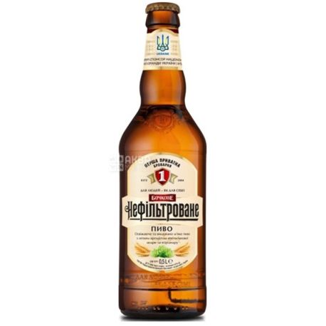 The first private brewery Bochkovo unfiltered, light beer, 0.5 l