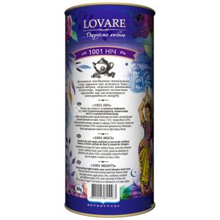 Lovare, 1001 Night, 80 г, Чай Ловаре, 1001 Ночь, Смесь черного и зеленого чая, тубус