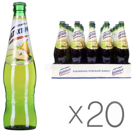 Натахтарі, Груша, 0,5 л, Упаковка 20 шт., Лимонад, скло