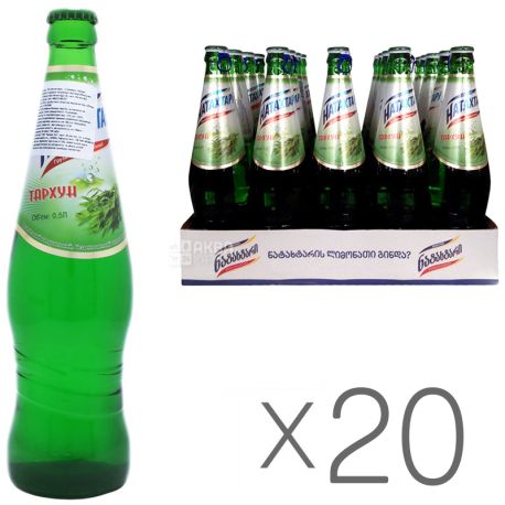 Натахтарі, Тархун, 0,5 л, Упаковка 20 шт., Лимонад, скло