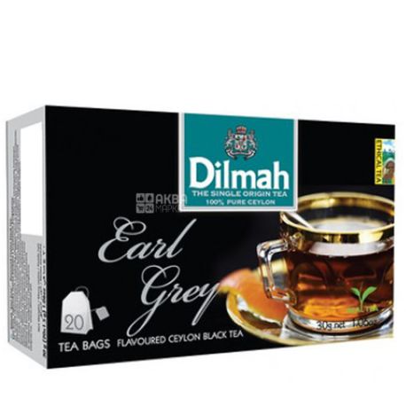 Dilmah, Black Tea, Earl Gray, 20 pak., M / s