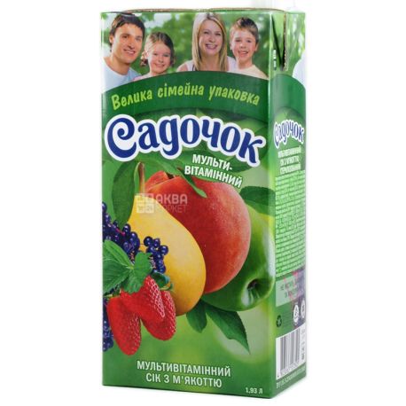 Садочок, Мультивітамінний, 1,93 л, Сік з м'якоттю