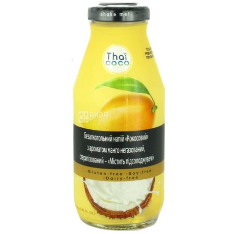 Thai Coco coconut drink with mango flavor 0,28l glass