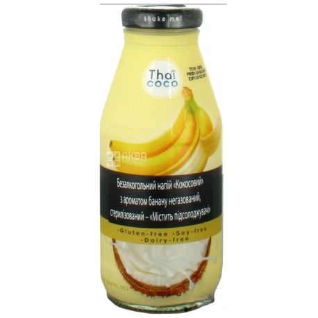 Thai Coco coconut drink with banana flavor 0,28l glass