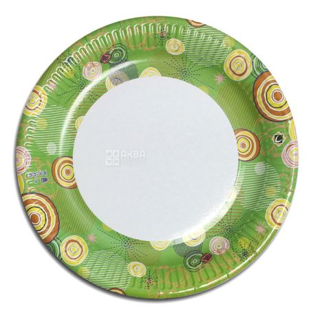 EcoPack, Laminated paper plate Ø18 cm, assorted, 50 pcs.