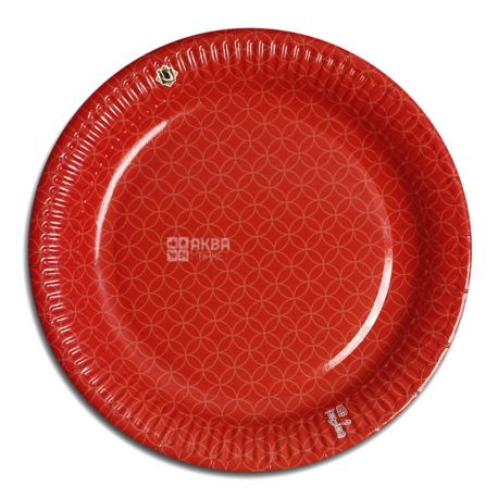 EkoPak, Laminated plate with a pattern, assorted, 230 mm, 50 pcs, Plastic bag