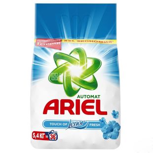 Ariel Touch of Lenor Fresh, 5,4 кг, Стиральный порошок, Ленор эффект, Автомат
