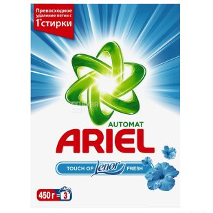 Ariel Touch of Lenor Fresh, 0,45 кг, Стиральный порошок, Ленор эффект, Автомат