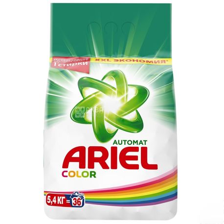 Ariel Color, 5,4 кг, Пральний порошок для кольорової білизни, Автомат, Насичений колір