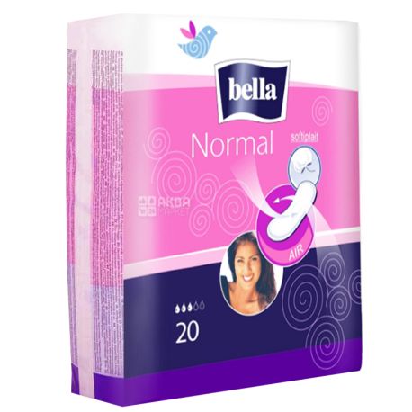 Bella Normal, 20 шт., Гігієнічні прокладки, 3 краплі