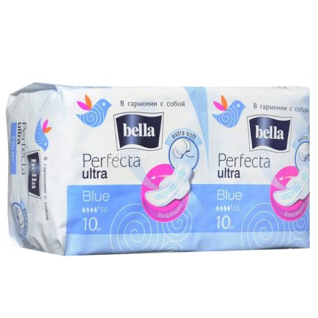 Bella Perfecta Ultra Blue Гигиенические прокладки, 10+10шт, мягкая упаковка