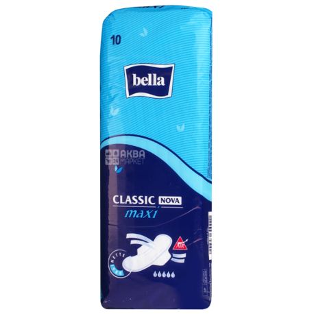 Bella Classic Nova Maxi Sanitary pads, 10pcs, soft pack