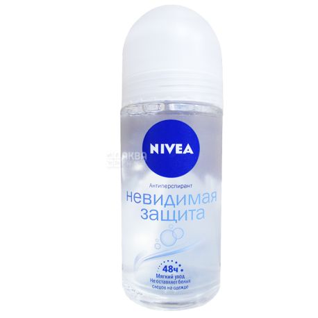 Nivea, 50 мл, Дезодорант-антиперспирант, Шариковый, Невидимая защита