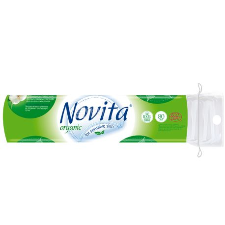 Novita, Organic, 80 шт., Ватные диски