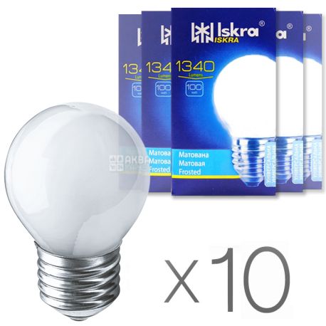 Spark LPZ A55 230B 100W E27 Incandescent matte transparent lamp, 10 pieces