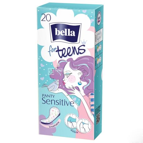 Bella For Teens Sensitive, 20 шт., Прокладки ежедневные, для подростков