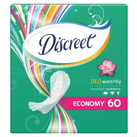 Discreet Deo Water Lily, Panty liners, 60 pcs., Cardboard