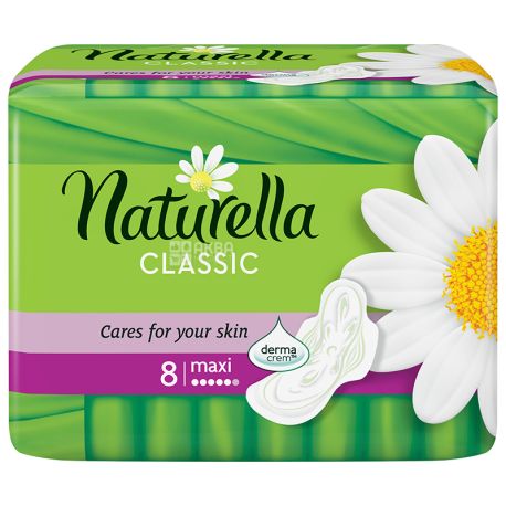 Naturella, Classic Maxi, 8 шт., Прокладки гігієнічні, 5 крапель