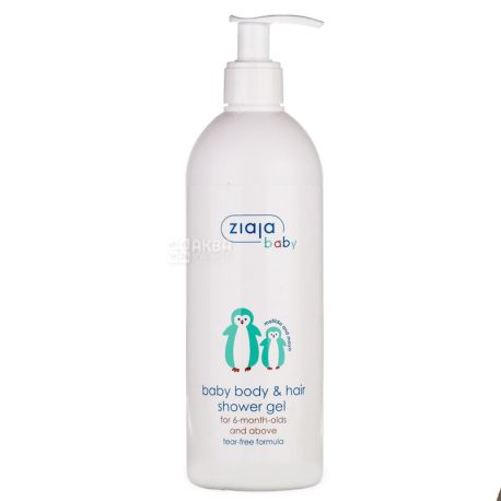 Ziaja, 400 мл, Шампунь для миття волосся і тіла, дитячий, гіпоалергенний
