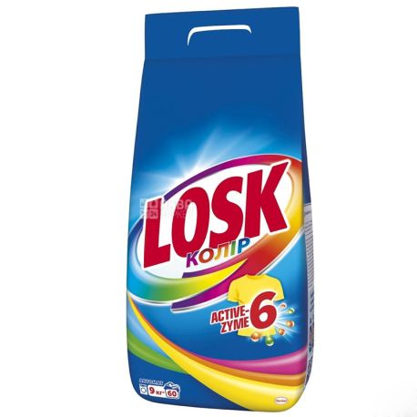 Losk Color, Washing powder, Automatic, 9 kg