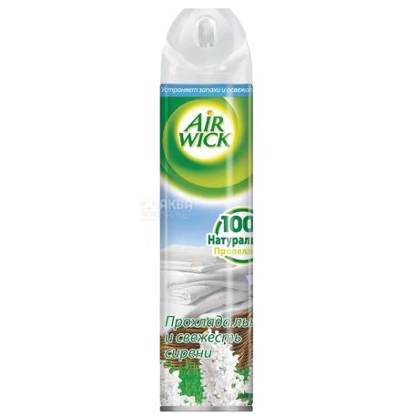 Air Wick, 240 мл, Прохолода льону і свіжість бузку, Освіжувач повітря