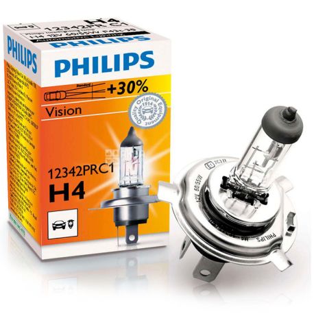 Philips Cristal Vision H4 12342CVS2 P43t-38 60 / 55W 12V Halogen spotlight, cardboard