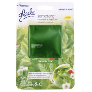 Glade Sensations, Свіжість ранку, 8 г, Аромаблок, гелевий освіжувач
