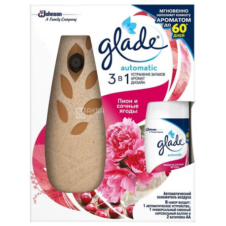 Glade, Півонія і соковиті ягоди, 269 мл, Автоматичний освіжувач повітря
