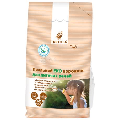 Tortilla, Eco washing powder for baby clothes, 2.4 kg, m / s