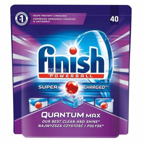 Finish Quantum, 40 шт., Таблетки для посудомоечной машины