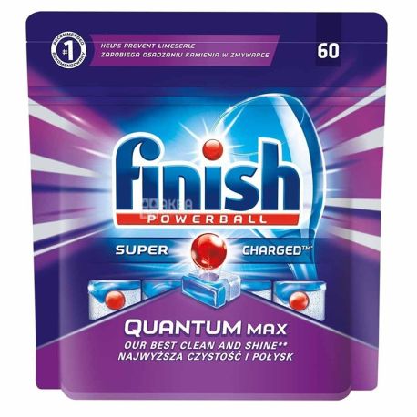 Finish Quantum Powerball Max, Dishwasher Tablets, 60 Pieces, m / s