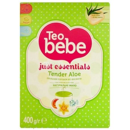 Teo bebe Aloe, Washing powder for baby things, 400 g, cardboard
