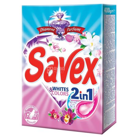 Savex Parfum 2in1 Emerald Blossom, Washing Machine Powder, 400 g, cardboard