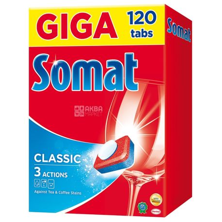 Somat Classic, Dishwasher Tablets 120 pcs., Somat Classic GigaPak
