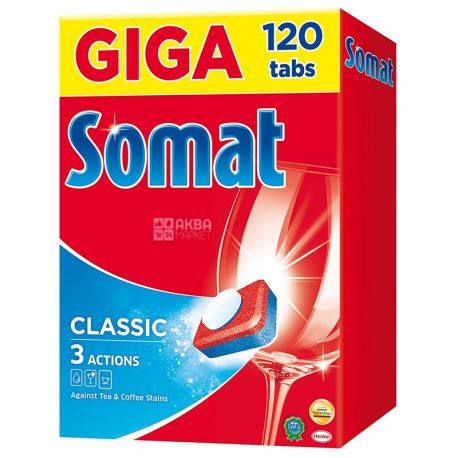 Somat Classic, 120 шт., Таблетки для посудомийної машини