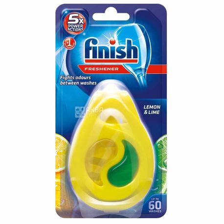 Finish, Лимон і лайм, 5 г, Освіжувач для посудомийної машини