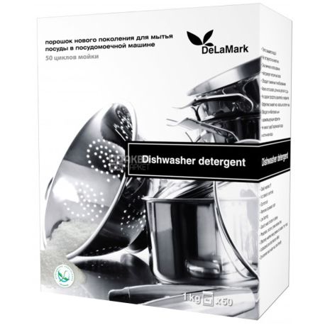 De La Mark, Dishwasher detergent, 1 кг, Порошок миття посуду в посудомийній машині, органічний
