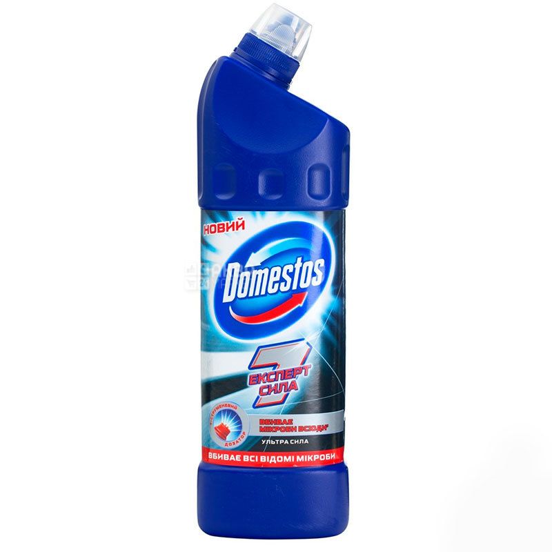 Domestos, 1 liter, pack of 12 pcs., Toilet cleaner, Expert strength, PET