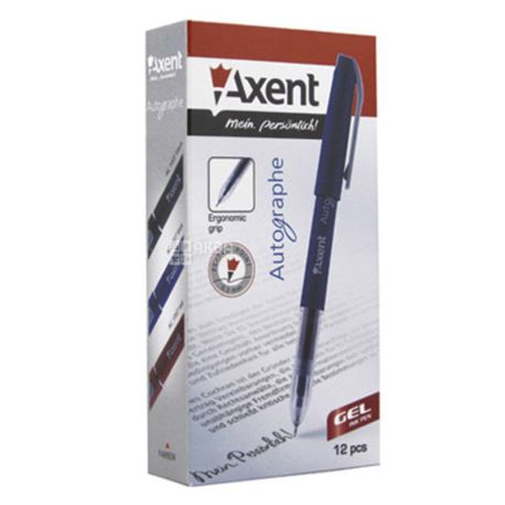 Axent Autographe, Ручка гелева синя, упаковка 12 шт