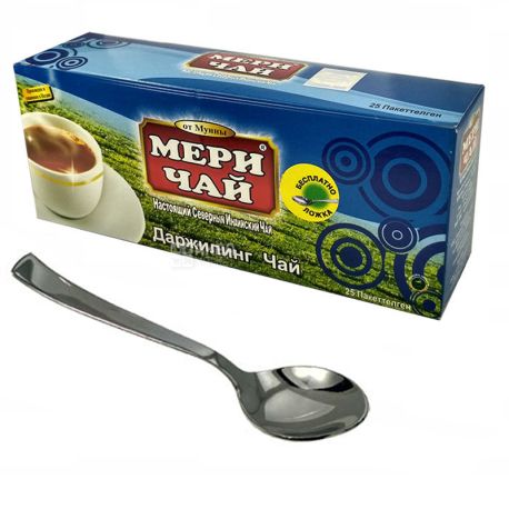 Mary Tea Darjeeling, Black tea packaged 25pcs, 50g + spoon, carton