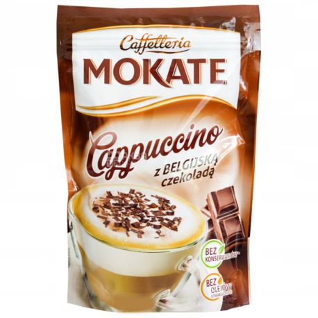 Mokate, Cappuccino with Belgian Chocolate, 110 г, Мокатэ, Капучино с бельгийским шоколадом, растворимый