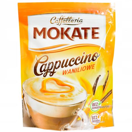 Mokate, Cappuccino Vanilla, 110 г, Мокатэ, Капучино с ароматом ванили, растворимый