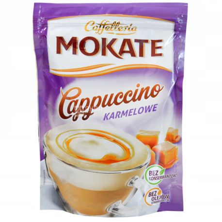 Mokate Сaffetteria Cappuccino Caramel, Cappuccino, 110g, soft package