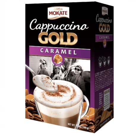Мokate Сaffetteria Cappuccino Caramel, Капучино, 8шт, 12.5г, мягкая упаковка
