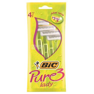 BIC Pure 3 Lady, 4 ш., Станок для гоління, одноразовий